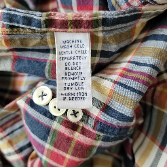 Ralph Lauren Bleeding Madras Plaid Men's Button Down Shirt 3XB - Picture 7 of 7